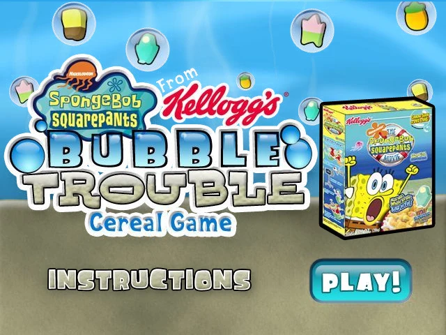 SpongeBob SquarePants Bubble Trouble Cereal Game
