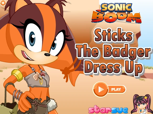 Sonic Boom Sticks The Badger Dress Up