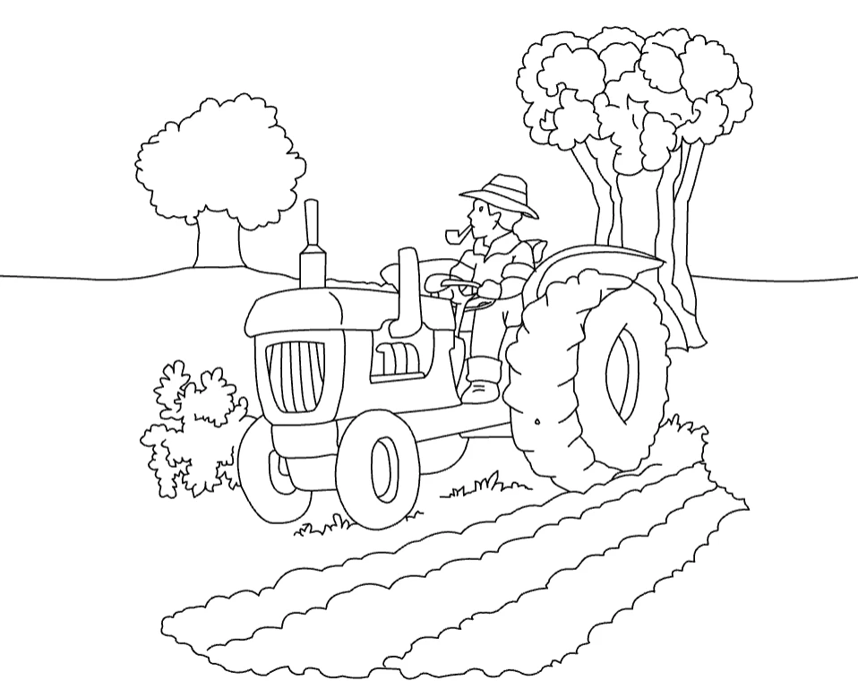 Vymalovánka traktor